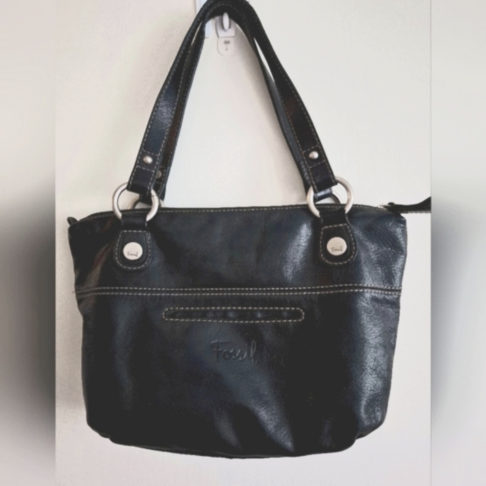 Fossil Black Leather Women's Bag